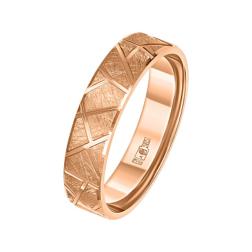 Обручальное кольцо из красного золота 500-000-178